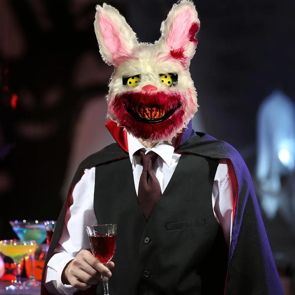 Masque de lapin en peluche