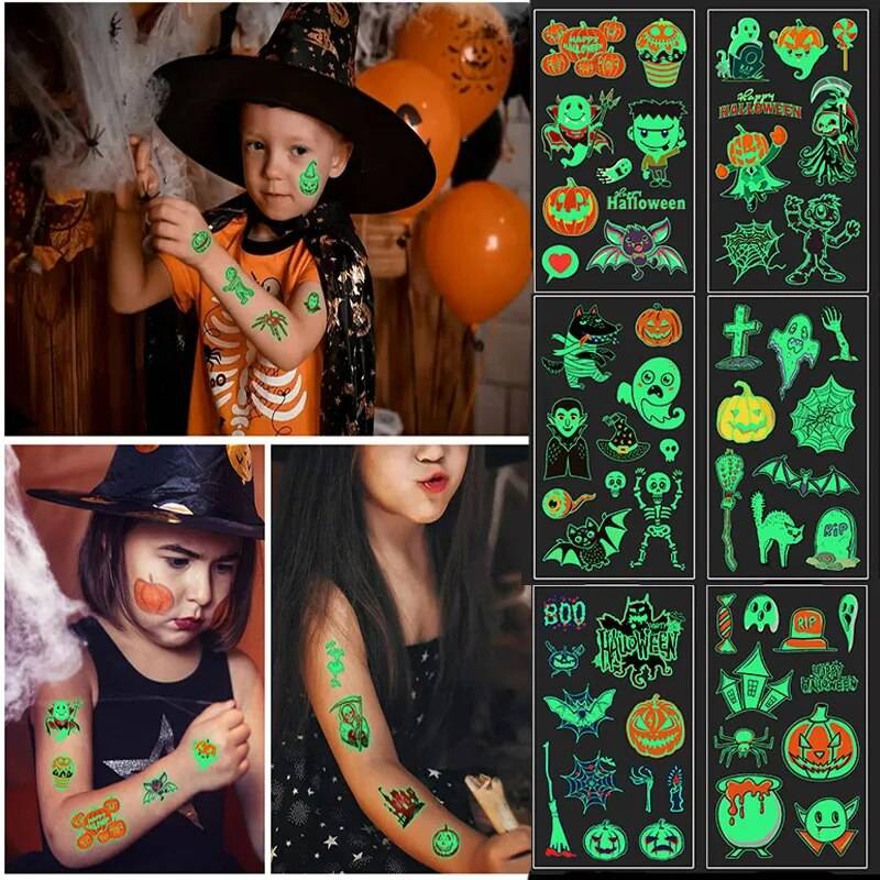 Tatouage d’Halloween autocollant pour enfants