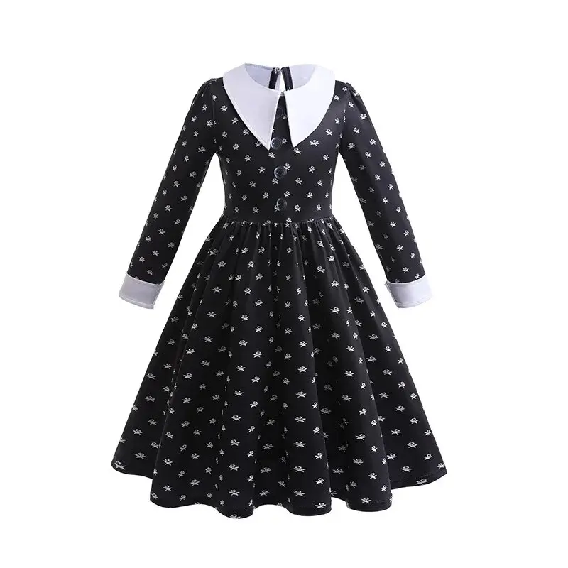 Déguisement Cosplay Mercredi Addams (Enfant de 4 à 12 ans), accessoires en option