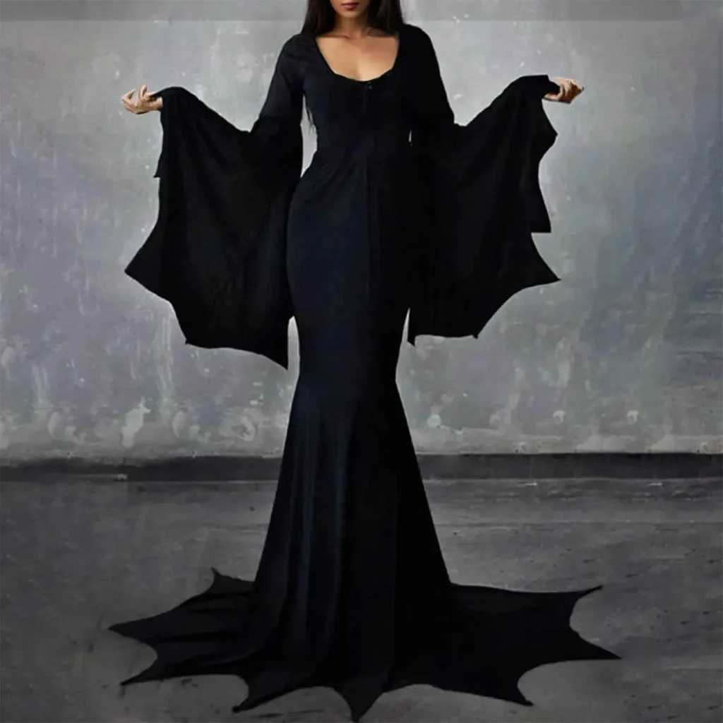 Filles gothique noir Addams famille mercredi Cosplay robe enfant Halloween fête