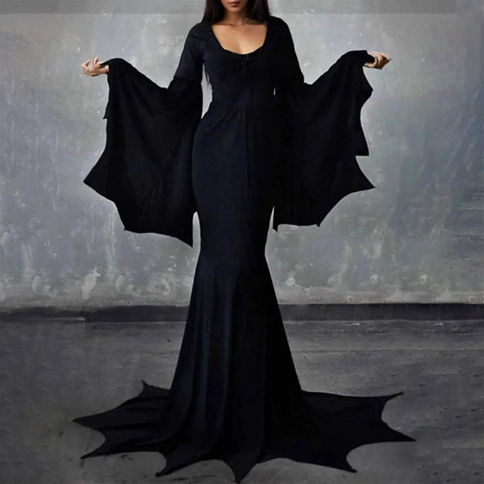 Déguisement Cosplay Morticia Addams, pour Adulte