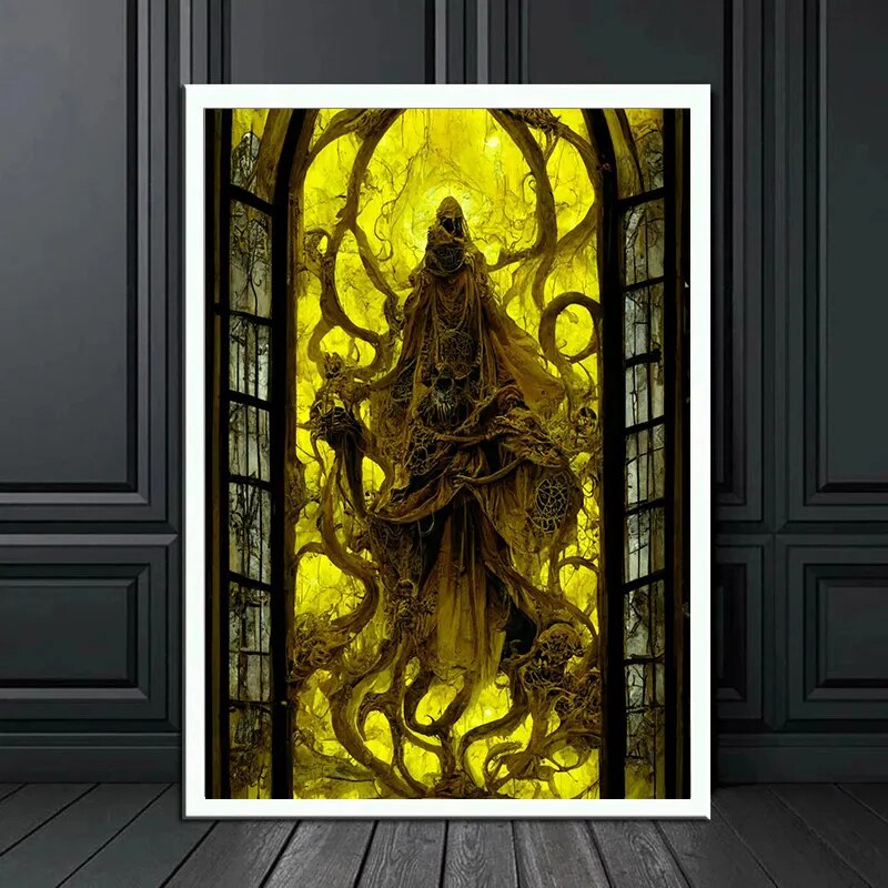 Peinture sur Toile, Mythe de Cthulhu et Hastur le Roi Jaune