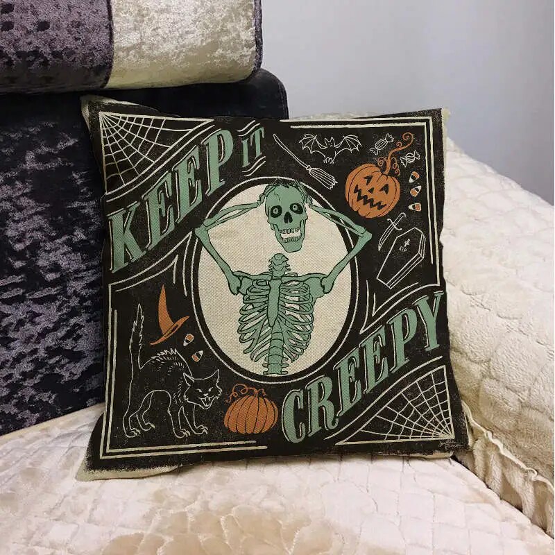 Housse de Coussin Happy Halloween (lot de 4)